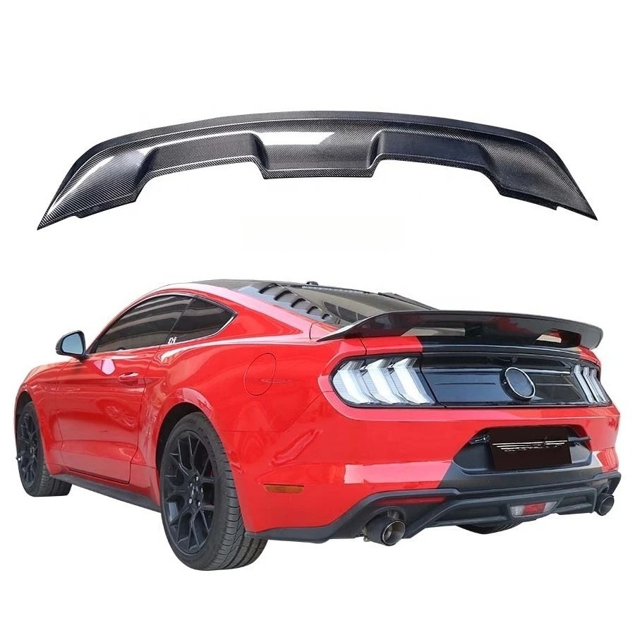 GT500 Style Carbon Fiber Rear Spoiler Tail Wing Body Kit for  Mustang GT 5.0 2.3T 2016-2022 Cars